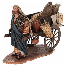 Shepherd with Cart 13cm Angela Tripi