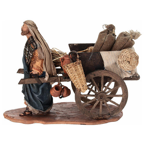 Shepherd with Cart 13cm Angela Tripi 2