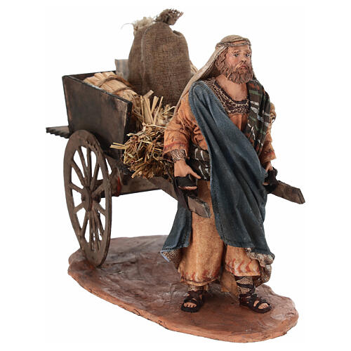 Shepherd with Cart 13cm Angela Tripi 3