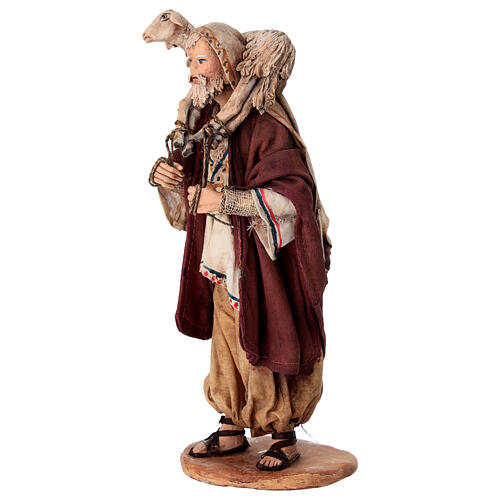 Shepherd carrying Sheep on shoulders 13cm Angela Tripi 2