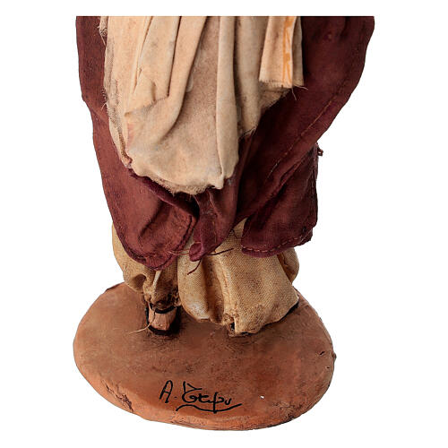 Pastor ovelha nos ombros 13 cm presépio Angela Tripi 5
