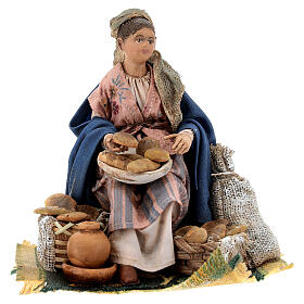 Woman Seller with bread 13cm Angela Tripi
