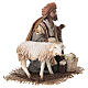 Shepherd kneeling with Sheeps 13cm Angela Tripi s2