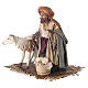 Shepherd kneeling with Sheeps 13cm Angela Tripi s3