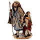 Nativity scene figurine, shepherd with two little children 13 cm made by Angela Tripi. s1