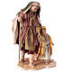 Nativity scene figurine, shepherd with two little children 13 cm made by Angela Tripi. s3