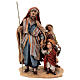 Nativity scene figurine, shepherd with two little children 13 cm made by Angela Tripi. s1