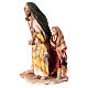 Nativity scene figurine, shepherd with two little children 13 cm made by Angela Tripi. s5