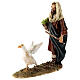 Nativity scene figurine, shepherd chasing after a goose, 13 cm made by Angela Tripi s3