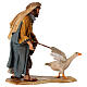 Nativity scene figurine, shepherd chasing after a goose, 13 cm made by Angela Tripi s6