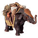Éléphant avec chargement 13 cm crèche Angela Tripi s5