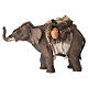 Nativity scene figurine, elephant with load, 13 cm made by Angela Tripi s1
