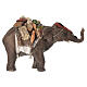 Nativity scene figurine, elephant with load, 13 cm made by Angela Tripi s7