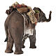 Nativity scene figurine, elephant with load, 13 cm made by Angela Tripi s8