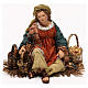 Nativity scene figurine, seeds seller 13 cm made by Angela Tripi s1