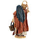 Nativity scene figurine, woman with seeds baskets, 13 cm made by Angela Tripi s5