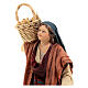 Nativity scene figurine, woman with seeds baskets, 13 cm made by Angela Tripi s2