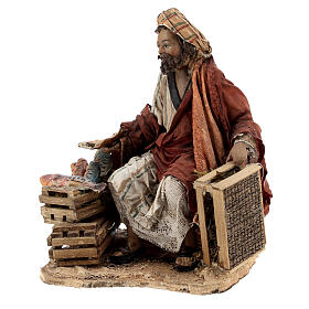 Angela Tripi Nativity scene: Nativity scene figurine, fish seller 13 cm made by Angela Tripi