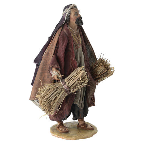 Pastore in cammino 13 cm presepe Angela Tripi 3