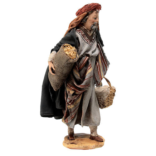 Man with sacks 13cm, Nativity Scene by Angela Tripi 3