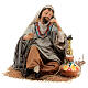 Man smoking narghile 13cm, Nativity Scene by Angela Tripi s1