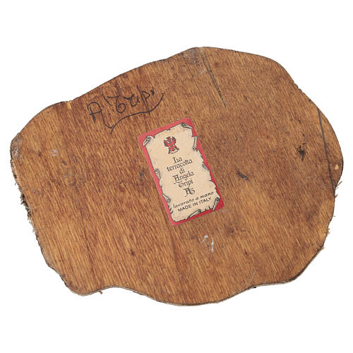 Sitzender Hirte mit Tauben, für 13 cm Krippe von Angela Tripi, Terrakotta 7