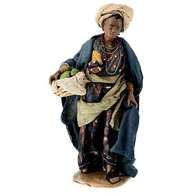 Woman with plate 13cm, Nativity Scene by Angela Tripi