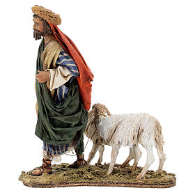 Shepherd with sheep 13cm, Nativity Scene by Angela Tripi