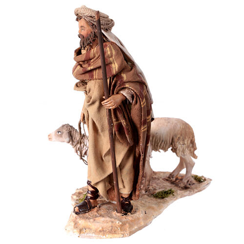 Shepherd with sheep 13cm, Nativity Scene by Angela Tripi 5