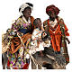 Mujer con niño sobre mula y pastor belén Angela Tripi s2