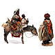 Woman with baby and man pulling donkey 13cm, Nativity Scene by Angela Tripi s1