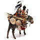 Woman with baby and man pulling donkey 13cm, Nativity Scene by Angela Tripi s6