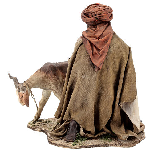 Man milking goat 30cm, Nativity Scene by Angela Tripi 9