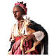 Nativity scene figurine, woman with antelope 30 cm made by Angela Tripi s2