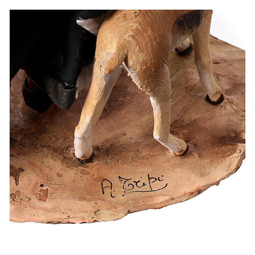 Mora con cucciolo di antilope 30 cm presepe Angela Tripi 9