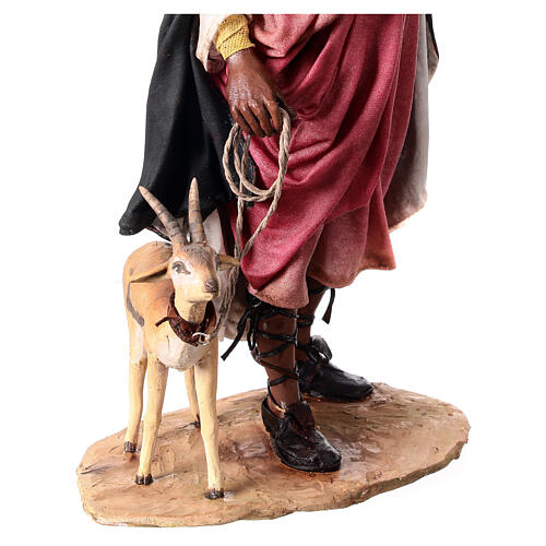 Nativity scene figurine, woman with antelope 30 cm made by Angela Tripi 6