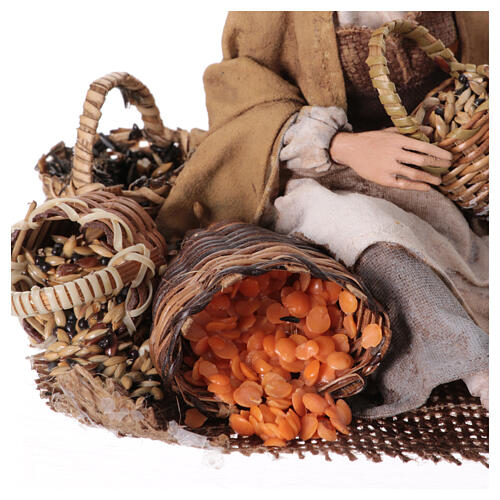 Nativity Scene figurine, woman selling seeds 18cm, Angela Tripi 4