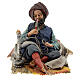 Nativity Scene figurine, man smoking narghile 18cm, Angela Tripi s1