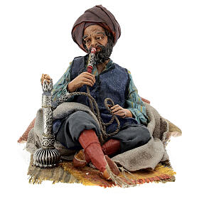 Fumatore di Narghilè 18 cm presepe Angela Tripi