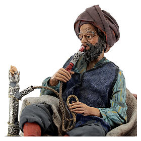 Fumatore di Narghilè 18 cm presepe Angela Tripi