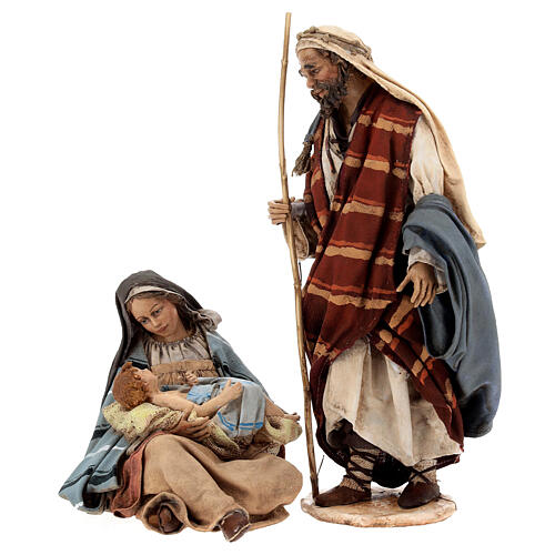 Heilige Familie, für 18 cm Krippe von Angela Tripi, Terrakotta 1