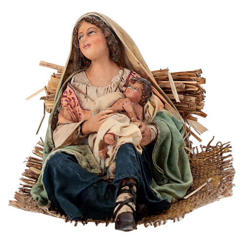 Heilige Familie, für 18 cm Krippe von Angela Tripi, Terrakotta 2