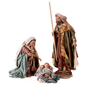 Heilige Familie, 3 Figuren, für 13 cm Krippe von Angela Tripi, Terrakotta