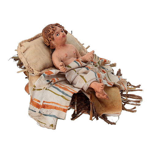 Heilige Familie, für 13 cm Krippe von Angela Tripi, Terrakotta 5