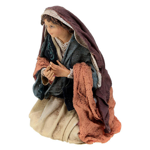 Heilige Familie, für 13 cm Krippe von Angela Tripi, Terrakotta 3
