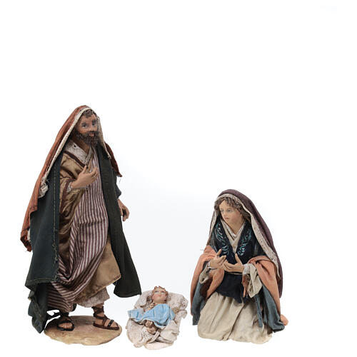 Heilige Familie, für 13 cm Krippe von Angela Tripi, Terrakotta 8