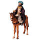Heiliger König auf Pferd, für 13 cm Krippe von Angela Tripi, Terrakotta s1