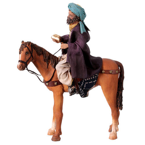 Król Mędrzec na koniu 13 cm szopka Angela Tripi 3