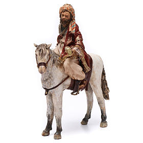 Wise king on horse, 13 cm Angela Tripi Nativity Scene