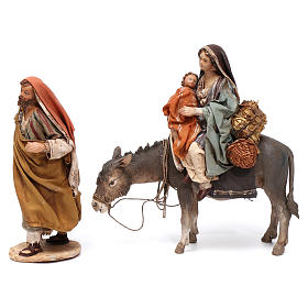 Krippenfiguren von Angela Tripi: Flucht nach Ägypten für 13 cm Krippe von Angela Tripi
